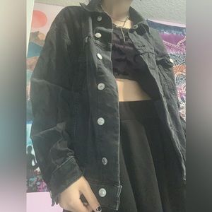 Oversized jean jacket